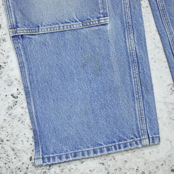 Vintage Carhartt B73 DST Faded Blue Jeans Denim Double Knee Carpenter Pant 32x29 - Picture 9 of 16